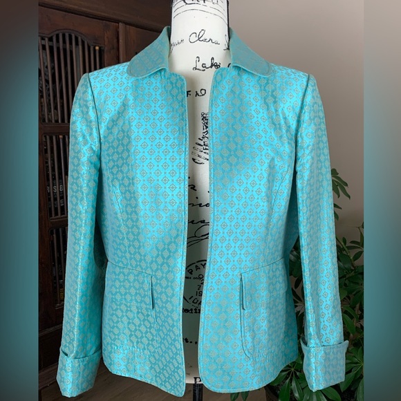 Vintage Ellen Tracy Jacquard Jacket - Picture 2 of 10